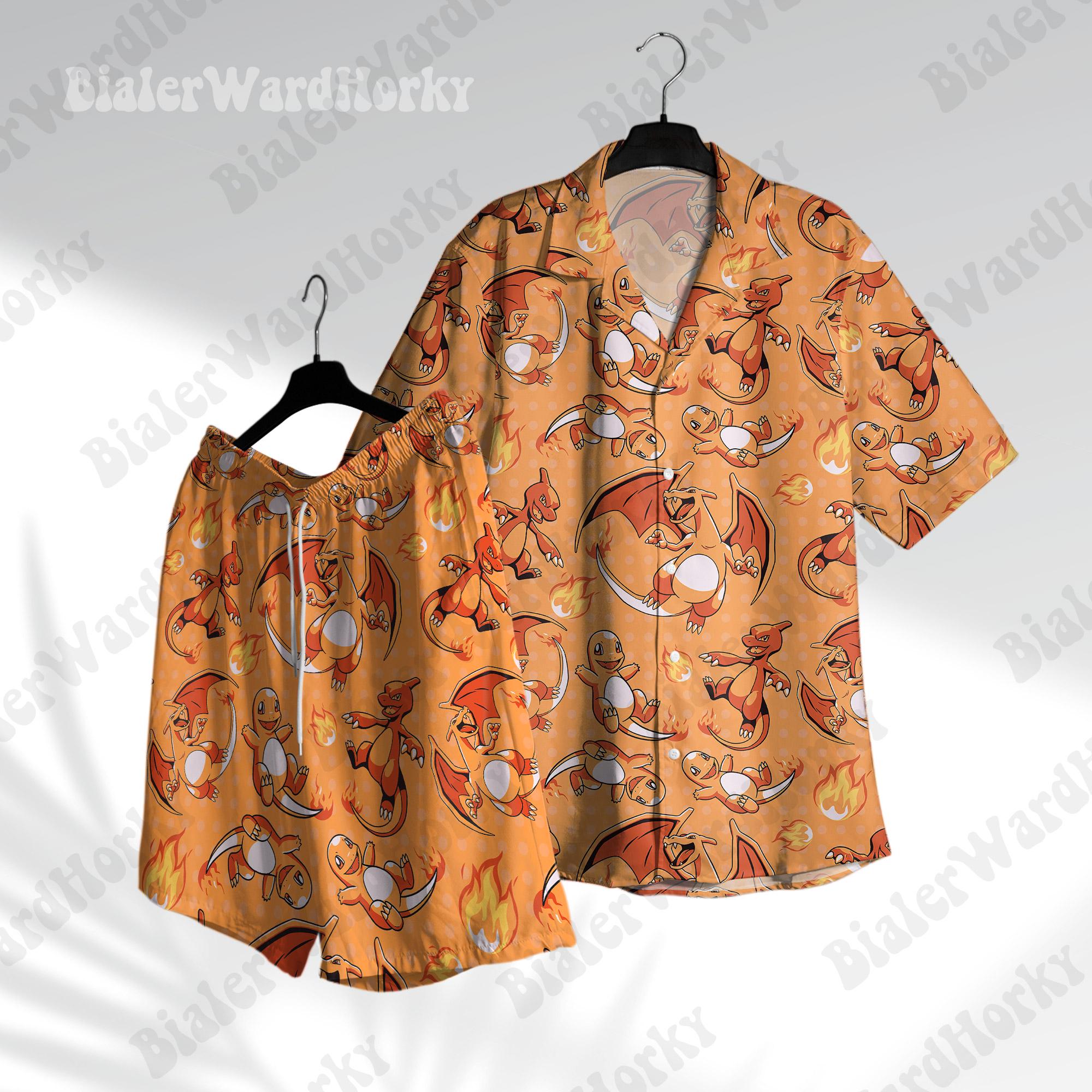 Anime Merchandise For Women - Гавайская рубашка Pokémon Charizard с изображением