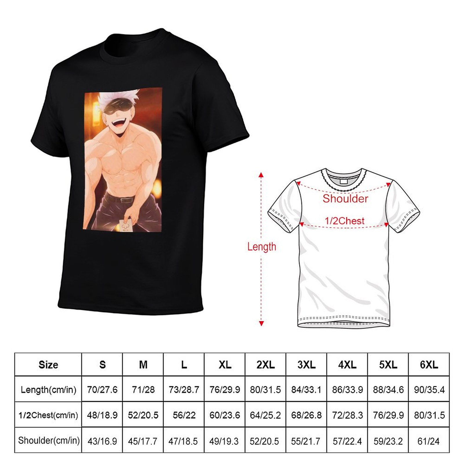 Футболка Gojo Satoru Merchandi – обзор и цена Anime Merchandise T Shirt