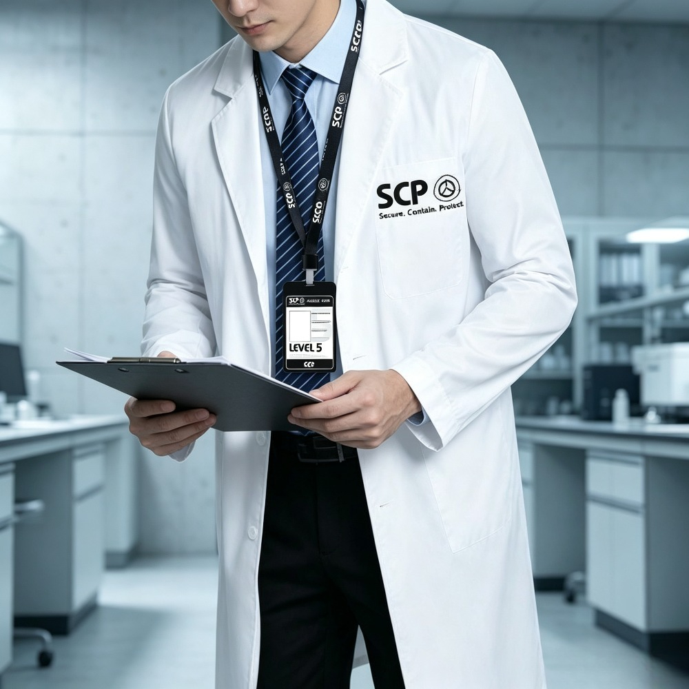 Белый лабораторный халат SCP:  – обзор и цена Anime Merchandise Jacket