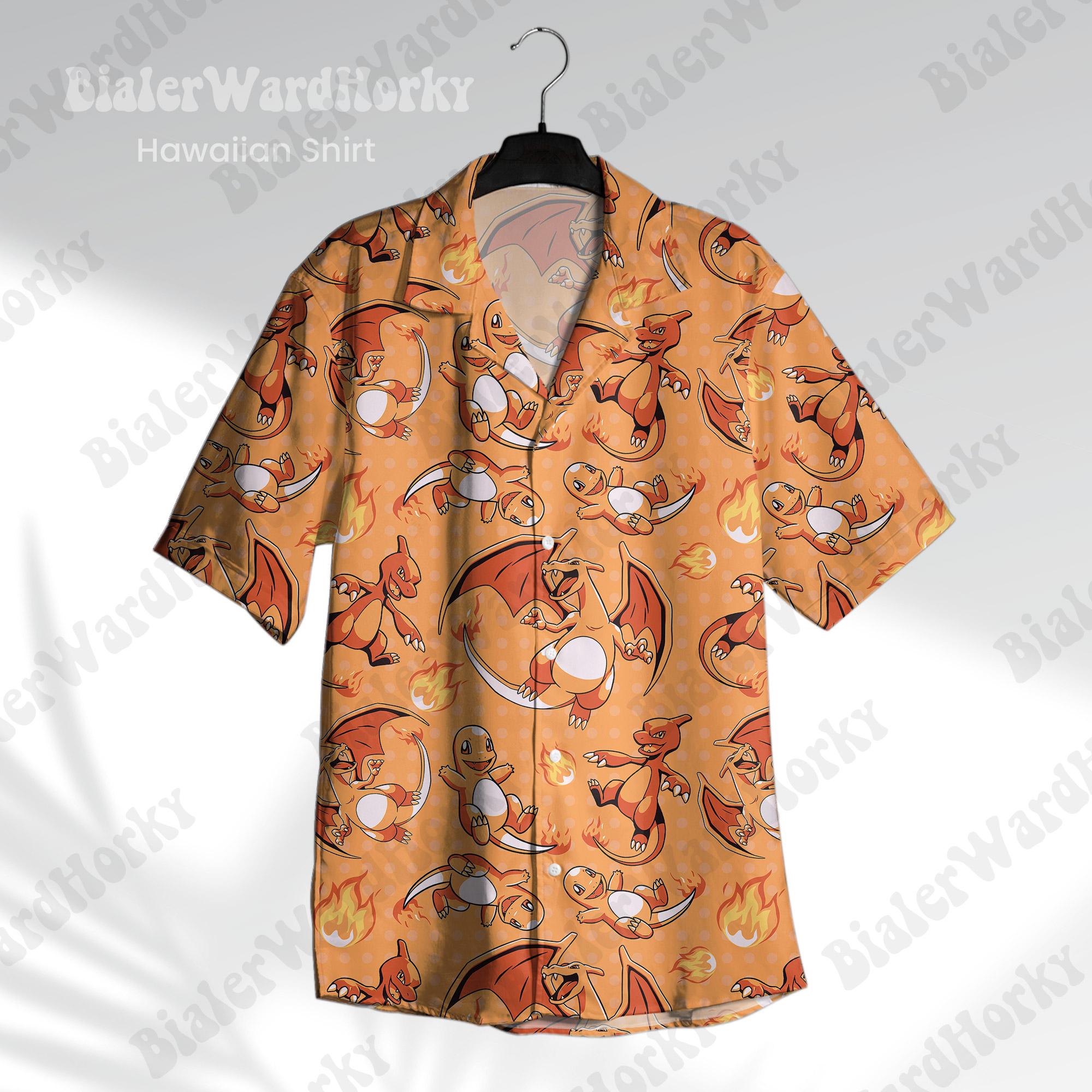 Гавайская рубашка Pokémon Char – обзор и цена Anime Merchandise For Women