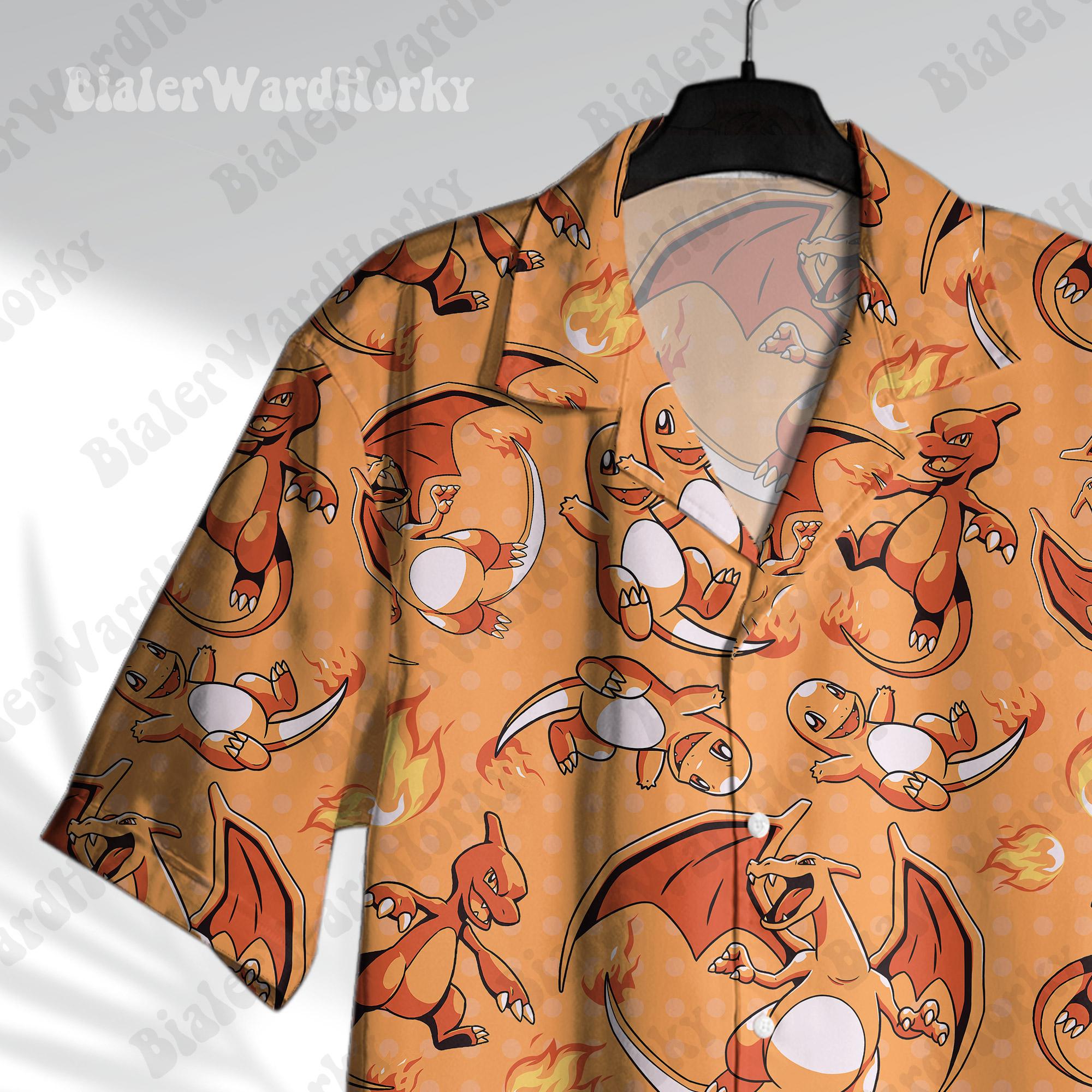 Гавайская рубашка Pokémon Char – обзор и цена Anime Merchandise For Women